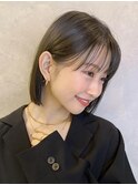 韓国ヘア タッセルカット 大人ボブ 透明感カラーアッシュ 4S229