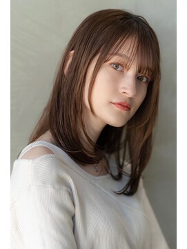 ケアリー  八千代緑が丘(Carelly) 大人かわいい前髪セシルカットココアブラウンフリンジウェーブ