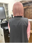 切りっぱなしボブ×ピンクベージュ【横須賀中央 Really】