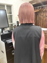 ジャストビューティー リアリー(just beauty Really)&nbsp;切りっぱなしボブ×ピンクベージュ【横須賀中央 Really】