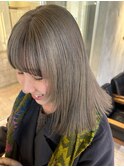 【kanae/藤沢】グレージュ/前髪インナー/切りっぱなしボブ