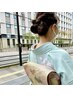 【訪問着】着付け＋ヘアセット￥13200 （変わり結び＋￥1100）
