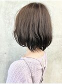 <ミディアムロングウルフボブディゆるふわウェーブ30代40代1
