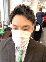 ヘアーメイクロージー 八軒店 (HAIR MAKE ROSY)&nbsp;ツイストスパイラルパーマツーブロックマッシュメッシュフェード