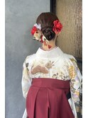 慶応義塾大学卒業式袴着付けヘアアレンジ☆　日吉　元住吉