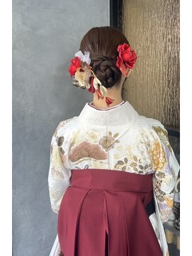 ネオリーブ ジューク 日吉店(Neolive JuQ) 慶応義塾大学卒業式袴着付けヘアアレンジ☆　日吉　元住吉