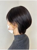 【マッシュショート×イヤリングカラー/30代40代50代60代】
