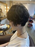 くせ毛風ニュアンスパーマ×マッシュショート
