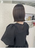 切りっぱなしボブ/髪質改善カラー