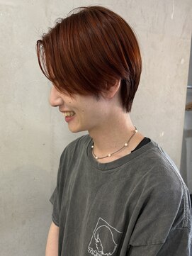 スミス 上野(smith) オレンジブラウンマッシュセンターパート