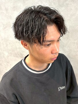 インク(inc) ツイストスパイラルパーマメンズ刈り上げ