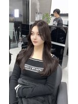 アクション 心斎橋店(ACTION)&nbsp;レイヤーカット×韓国ヘア　顔まわりカット　ブリーチなしカラー