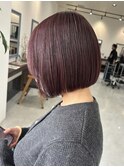 360度かわいい◎チェリーピンク×ボブスタイル