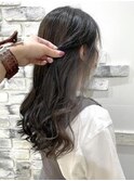 大人ガーリー/ダークアッシュ/似合わせカット/ミディアムレイヤ