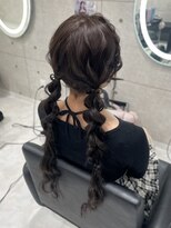 ヘア サロン クラン 東心斎橋店(hair salon clan) 編みおろしツイン/心斎橋ヘアセット