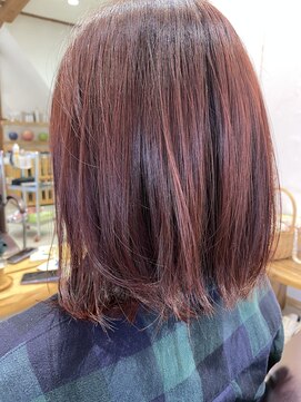 サトシオダクラ(SATOSHI ODAKURA) つくば市ボルドーカラー｜上品ツヤ髪カラー