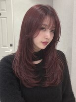 マーブルトウキョウネオリーブ(marbles tokyo neolive)&nbsp;ワインレッド × ロングレイヤー × ワンホンヘア