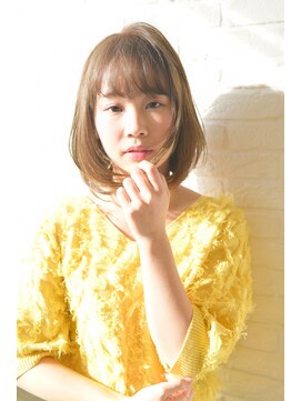 ネオリーブアオバ 高田馬場店(Neolive aoba) 【高田馬場/aoba】抜け感のあるボブ × カーキベージュ