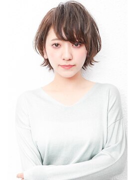 モニカ 西宮北口(Monica) アシメショートエアリーショートグレージュナチュラルボブ