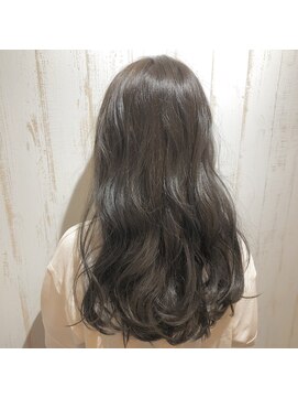 ブルー(BLUE) ハイライト×アッシュグレー