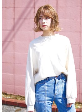 シーン(hair design SCENE) ≪谷添担当≫ハイベージュ×ミックスカールボブ☆