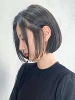 アルバム 銀座(ALBUM GINZA) ダークグレーボブ_スリークボブ厚めバングローライト_ba283532