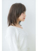 カバーヘア イヴ 戸頭店(COVER HAIR EVE) くすみカラー前下がりワンカール小顔セミディY戸頭20代30代40代