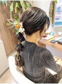 【JR新宿東口3分西武新宿駅直結】ポニテ編み下ろ紐アレ