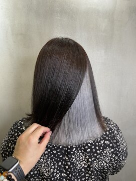 アンダーバーホワイトモデ 河内長野(_WHITE mode) ☆ ホワイトシルバーインナーカラー