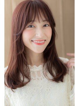 カバーヘア ブリス 大宮西口(COVER HAIR bliss) フェザーバング美髪ベージュピンクゆるふわウェーブ巻きX大宮