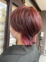 エージー ヘアー フジガオカ(A.G hair FUZIGAOKA) ウルフカット×インナーハイライト