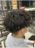 波巻きパーマ