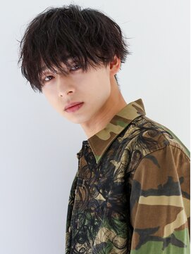 ラミ(L'ami) 束感スパイラルパーマ/黒髮ツーブロック刈り上げ