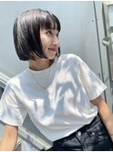 NUDE暗髪 ミニボブ マチルダボブ 前下がりボブ 切りっぱなしボブ