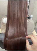 ピンクベージュ×髪質改善UPTOGLOSS