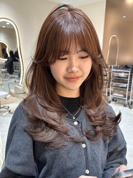 サイン 渋谷(SIGN) 韓国ヘアイメチェンハッシュカット似合わせカットレッドブラウン