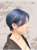 【セロ姫路】マッシュショート/ライトブルー