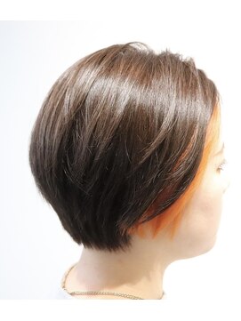 ルーチェア(Lucea) ショート×インナーカラー!オレンジ♪