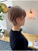 大人ショート×ダブルカラー