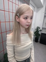 ペレ 栄店(PELE)&nbsp;デザインカラー/レイヤーカット/ウェットヘア/オリーブベージュ