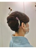 きれいめ和髪ヘア夜会巻き