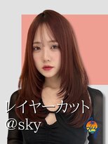 スカイ(SKY)&nbsp;透明感カラー/髪質改善/縮毛矯正/韓国風レイヤーカット