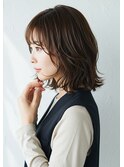 30代40代50代外ハネミディアムレイヤーウルフボブ髪質改善白髪染