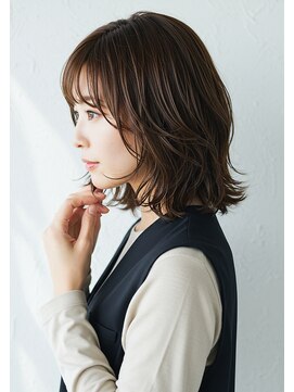 アントワープトーキョー(antwerp TOKYO) 30代40代50代外ハネミディアムレイヤーウルフボブ髪質改善白髪染