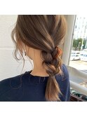 インナーオレンジ×ヘアアレンジ