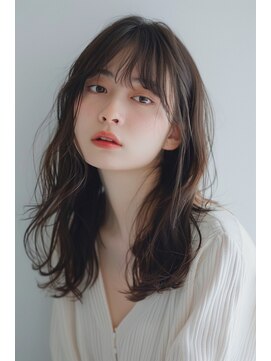 ラナ 新宿(lana) セミロング/ブラウン/シースルー/【lana hair新宿】