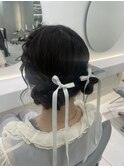 【新宿駅/新宿三丁目/ヘアセット/ツインお団子】