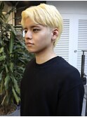ケアブリーチハイトーンブロンドメンズハンサムショート