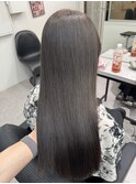 韓国 くびれロング レイヤー ワンホンヘア 小顔前髪