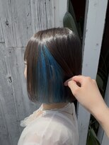 アン(Hair make un)&nbsp;インナーターコイズブルー♪